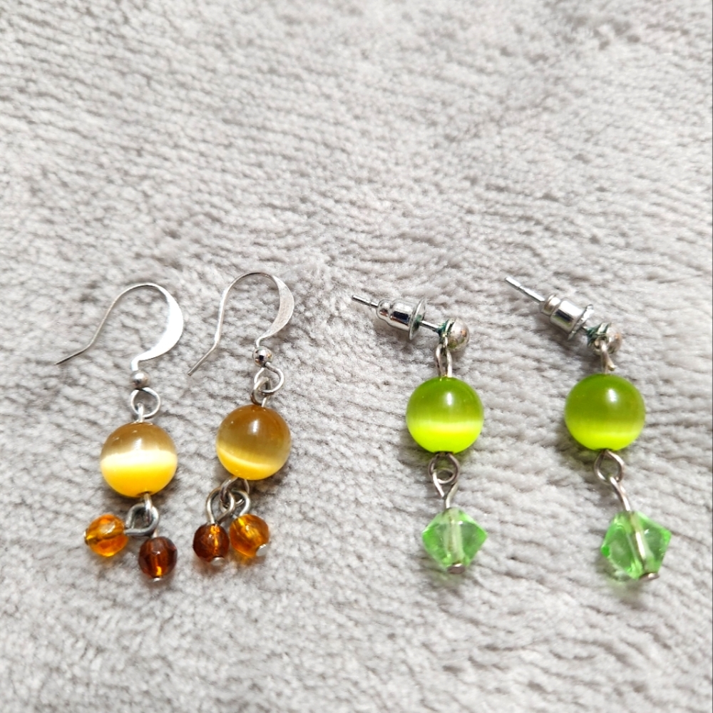 Set of 2 drop earrings